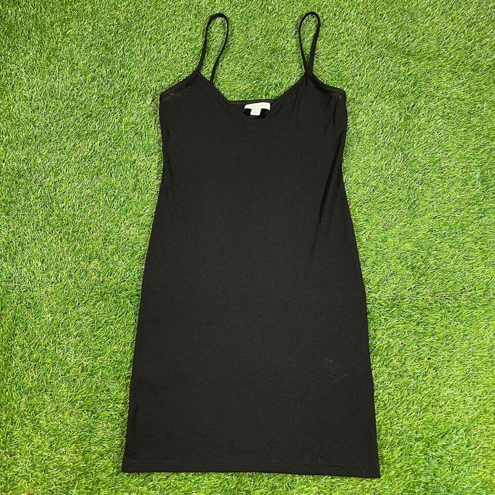 Topshop women’s black bodycon mini slip dress Size 6